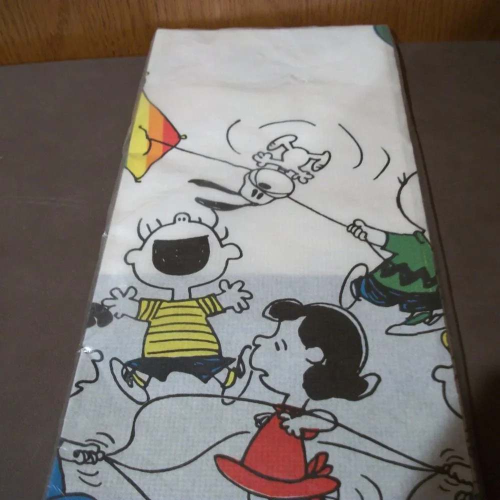 Vintage Peanuts Crepe Paper Tablecloth NIP